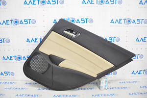 Обшивка двери карточка задняя правая Acura ILX 13-15 кожа черн + беж