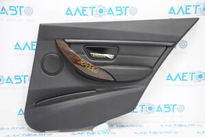 Обшивка двери карточка задняя правая BMW 3 F30 12-18 черн, царапины