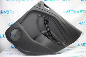 Обшивка двери карточка задняя правая Ford Escape MK3 13-16 дорест черн с черн вставкой пластик, подлокотник кожа, под пи