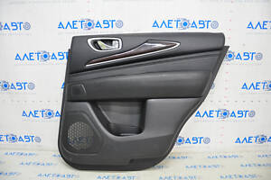 Обшивка дверей картка задня права Infiniti JX35 QX60 13- чорн, подряпини