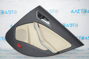 Обшивка двери карта задняя правая Mercedes CLA 14-19 кожа беж, под химчистку