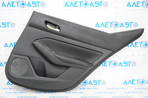 Обшивка двери карточка задняя правая Nissan Altima 19- кожа, черная, царапины