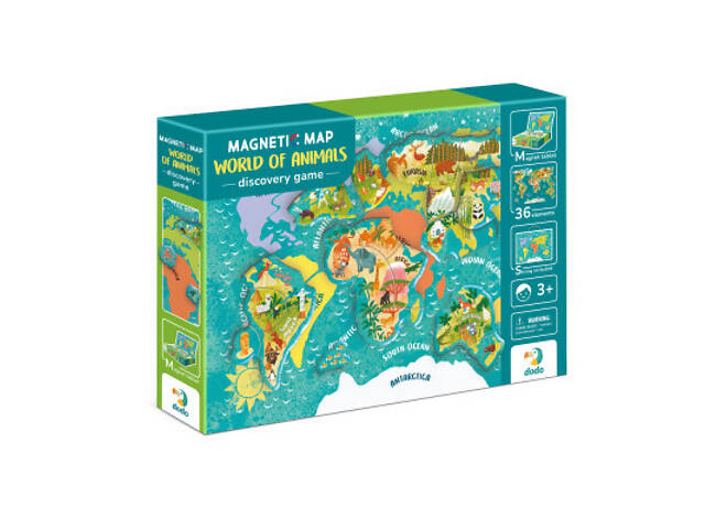 Навчальний набір DoDo Магнітна карта світу тварин (200267) - Фото 1