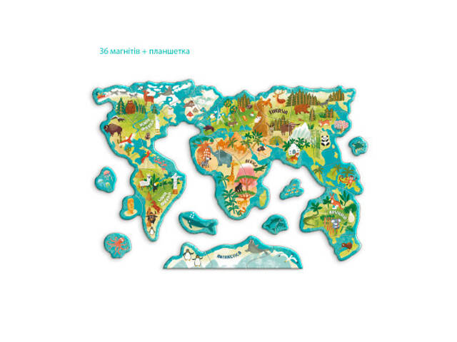 Навчальний набір DoDo Магнітна карта світу тварин (200267) - Фото 4