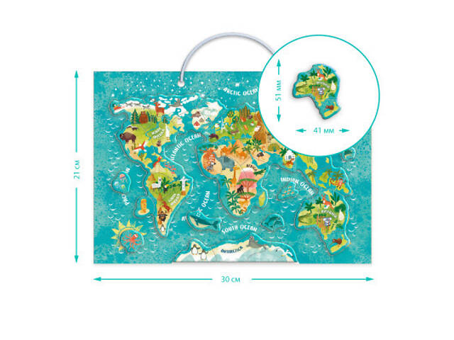 Навчальний набір DoDo Магнітна карта світу тварин (200267) - Фото 6