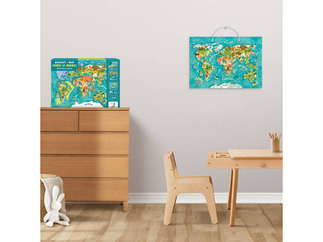 Навчальний набір DoDo Магнітна карта світу тварин (200267) - Фото 8