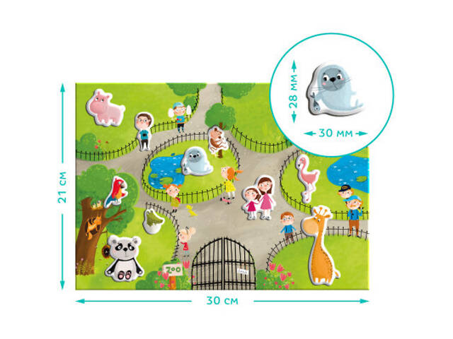 Навчальний набір DoDo Магнітна гра Зоопарк (200207) - Фото 4