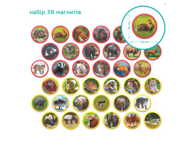 Навчальний набір DoDo Магнітний набір Монтессорі Тварини на континентах: Євразія (200285) - Фото 4