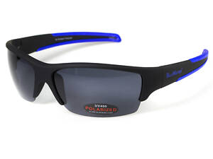 Очки поляризационные BluWater Daytona-2 Polarized (gray), серые в черно-синей оправе