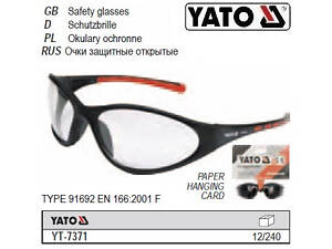 Очки YATO очки защитные прозрачные открытые YT-7371