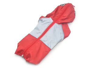 Одежда для собак дождевик плащевый красный+серый №1,5 29х52