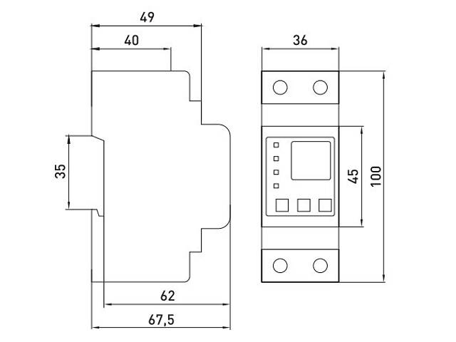 Однофазное реле контроля напряжения и тока 63А с индикацией [p0690103] e.control.pro.vcm63 E.NEXT - Фото 8