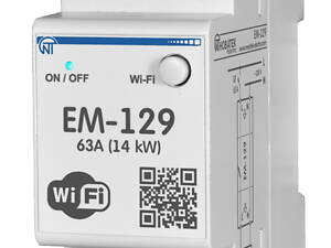 Однофазове реле напруги з лічильником 63А Wi-Fi [NTRN129S0] ЕМ-129 Новатек-Електро
