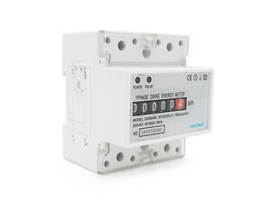 Однофазний електричний лічильник DDS546C, на DIN-рейку 4P, 220 В, 100 А, однотариковий