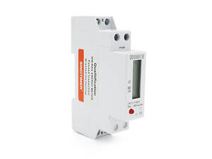Однофазний електронний лічильник на DIN-рейку 1P, 220 V, 30 A, 18x65x90mm