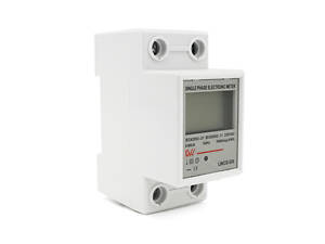 Однофазний електронний лічильник на DIN-рейку, 220 V, LCD + підсвітка