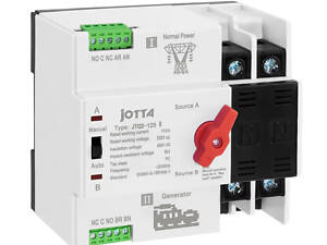 Однофазний перемикач введення резерву АВР Jotta JTQ3-125 100A на Din-рейці