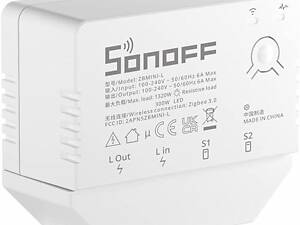 Одноканальне Zigbee реле Sonoff ZBMINI-L двухпозиционный переключатель освещения,