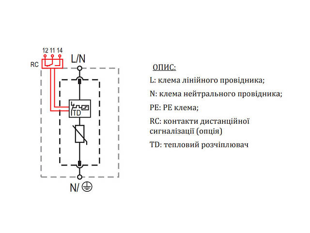 Обмежувач перенапруги 1Р 40кА 300В [2440661] ETITEC ML T123 ETI - Фото 3