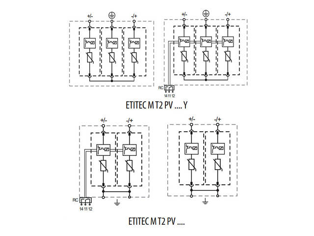 Обмежувач перенапруги 2P 40кА 600В Клас 2 (С) для сонячних панелей (PV систем) [2440620] ETITEC M T2 PV ETI - Фото 2