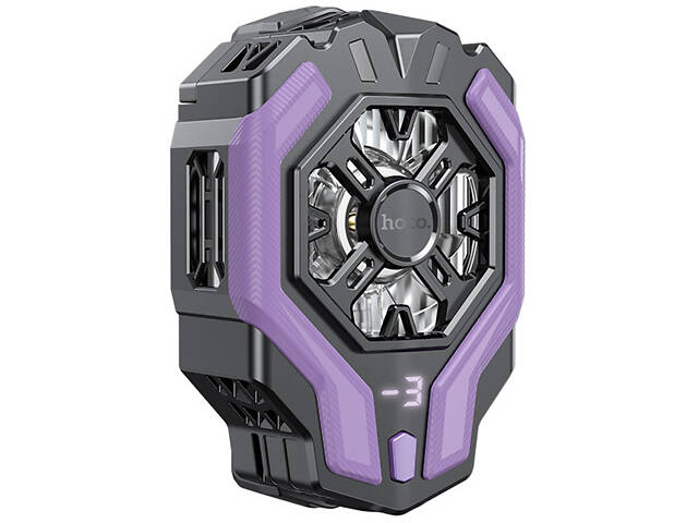 Охолоджуючий кулер для мобільного телефону Hoco GM26 Ambitious Black purple - Фото 2