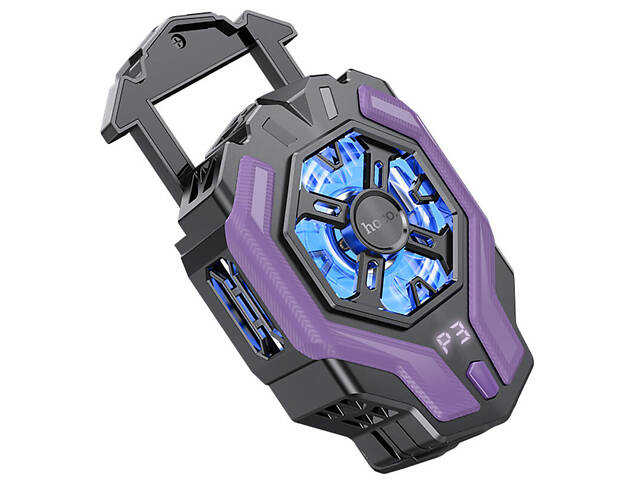 Охолоджуючий кулер для мобільного телефону Hoco GM26 Ambitious Black purple - Фото 4