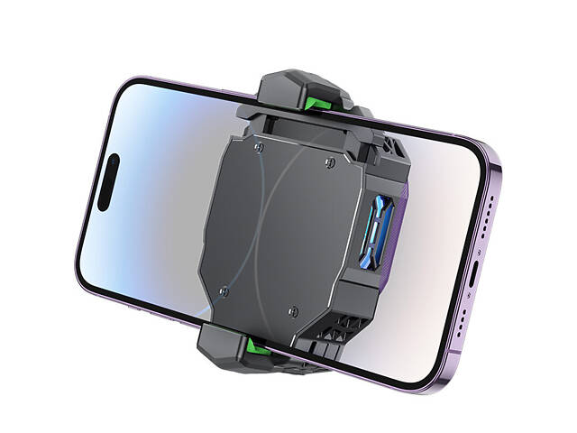 Охолоджуючий кулер для мобільного телефону Hoco GM26 Ambitious Black purple - Фото 6