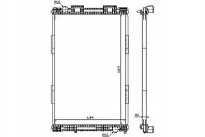 ОХЛАДИТЕЛЬ ДВИГАТЕЛЯ NISSENS (БЕЗ РАМЫ) MAN E2000, F2