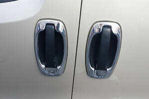 Окантовка дверной ручки (4 шт, нерж) Carmos - Турецкая сталь для Peugeot Bipper 2008-2024 гг