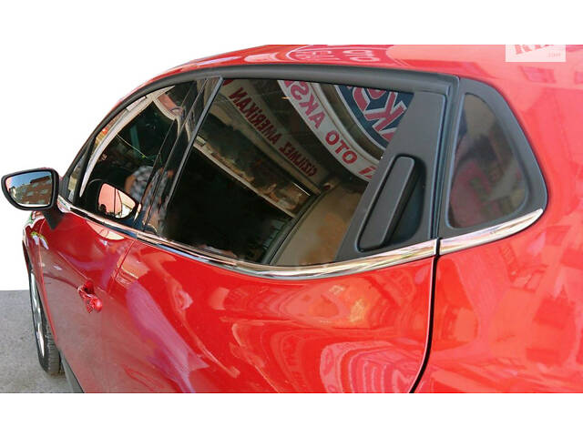Окантовка окон (HB, 8 шт, нерж) OmsaLine - Итальянская нержавейка для Renault Clio IV 2012-2019 гг