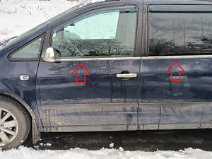 Окантовка стекол (4 шт, нерж) Carmos - Турецька сталь для Seat Alhambra 1996-2010 рр.