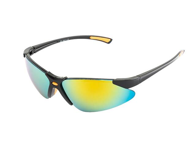 Окуляри відкриті MASTERTOOL SPORTLINE GOLD MIRROR захист від подряпин ANTI-SCRATCH м'який носоупор протиковзкі дужки 82- - Фото 1