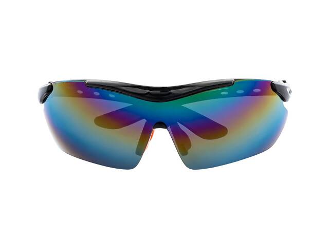 Очки открытые MASTERTOOL SPORTLINE REVO панорамная линза полуправа защита от царапин ANTI-SCRATCH противоскользящие дужки. - Фото 4