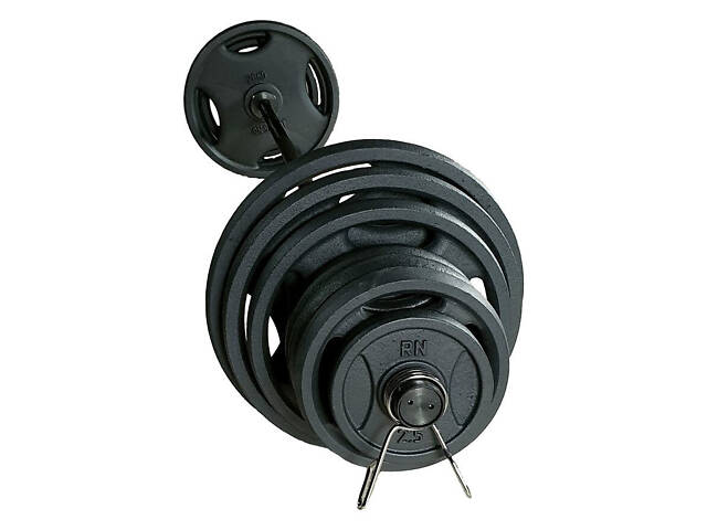 Олімпійська, металева штанга RN-Sport Quatro 105 кг (2х20,2х10,4х5,4х2.5 + гриф 2.2 м) - Фото 1