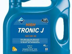 Олива двигуна 4L Aral HighTronic J SAE 5W-30 (PSA B71 2290/Fiat 9.55535-S1)