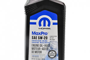 Оливи моторні синтетичні Mopar 'MAXPRO SAE 5W-20 SP/GF-6A', 0,946л