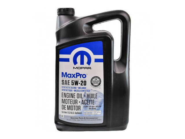 Олива моторна синтетична Mopar 'MAXPRO SAE 5W-20 SP/GF-6A', 5л