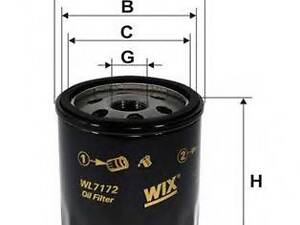 Оливний фільтр WIX FILTERS WL7172 на TOYOTA LAND CRUISER PRADO (KDJ15_, GRJ15_)