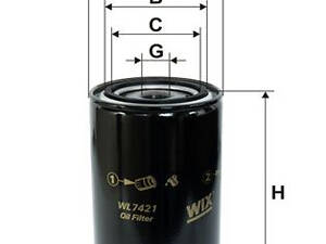 Оливний фільтр WIX FILTERS WL7421