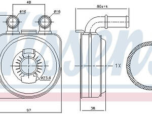 Оливний радіатор NISSENS 90650