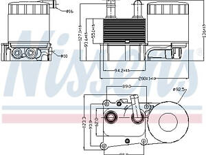 Оливний радіатор NISSENS 90706