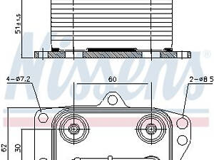 Оливний радіатор NISSENS 90899