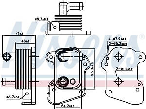 Оливний радіатор NISSENS 90977