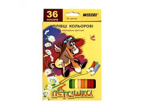 Олівці кольорові Пегашка 36 кольорів