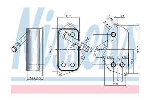 Олійний радіатор двигуна Nissens 90689