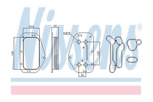 Олійний радіатор двигуна Nissens 90741