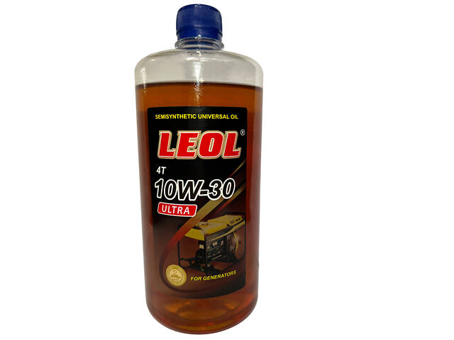 Олива (масло) для генераторів 10w-30 4Т 1л (0,9л) ЛЕОЛ - Фото 1