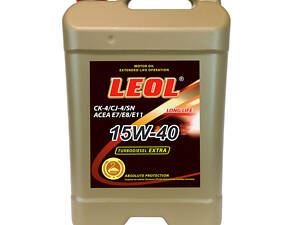 Олива турбодизель 15W-40 CK-4/CJ-4/SN E7/E8/E11 10 л. ЛЕОЛ TURBODIESEL EXTRA