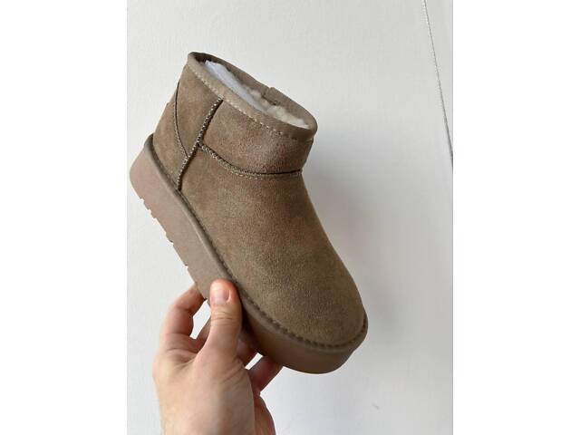 Оливковые угги на платформе, угги платформа, угги 36,39,40р код 3133 39, 25.5 - Фото 8