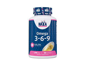 Омега 3-6-9 Haya Labs Omega 3-6-9 Flax, Fish & Borage Oils 1200 mg 100softgels